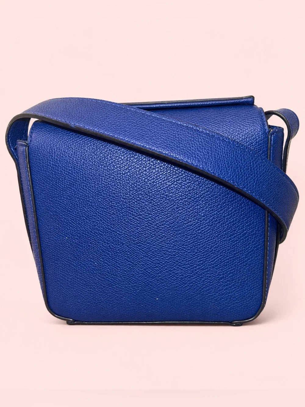 A New Day Blue Crossbody Bag Structured Faux Leather Shoulder Purse